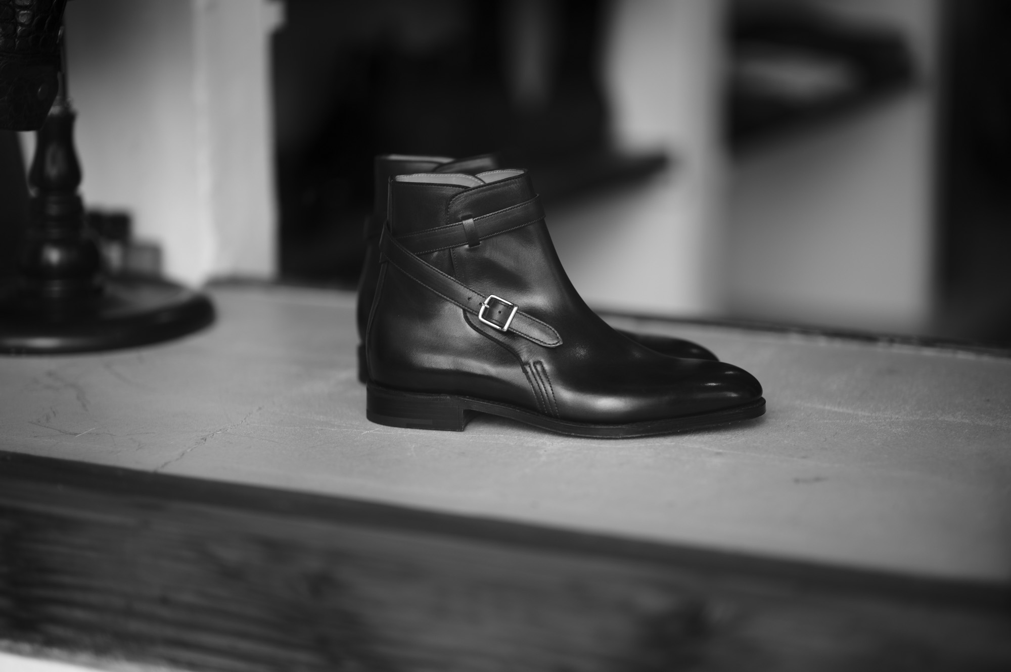 JOHN LOBB (ジョンロブ) ABBOT (アボット) 8695B Jodhpur Boots Black Calf ブラックカーフレザー ジョッパーブーツ BLACK (ブラック) Made In England (イギリス製) 2021 愛知 名古屋 Alto e Diritto altoediritto アルトエデリット ブーツ レザーブーツ johnlobbブーツ