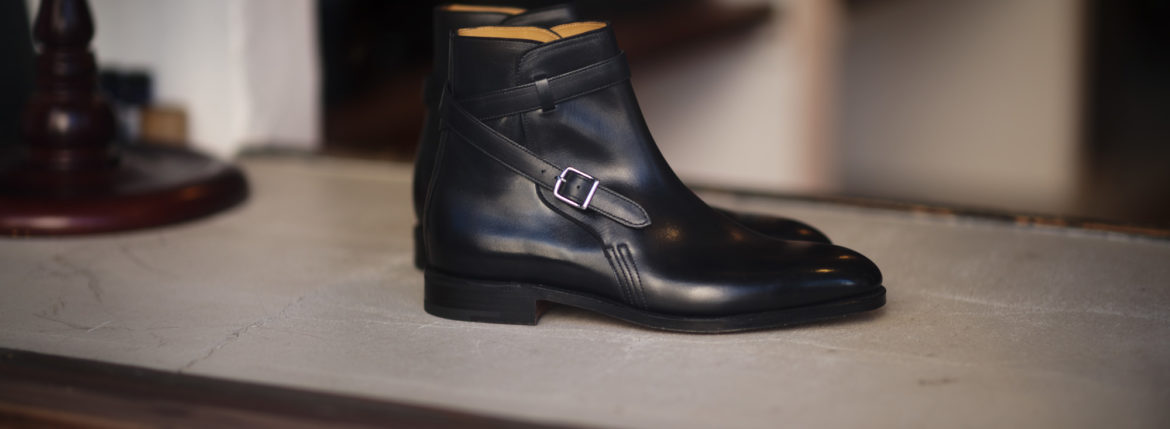 JOHN LOBB (ジョンロブ) ABBOT (アボット) 8695B Jodhpur Boots Black Calf ブラックカーフレザー ジョッパーブーツ BLACK (ブラック) Made In England (イギリス製) 2021 愛知 名古屋 Alto e Diritto altoediritto アルトエデリット ブーツ レザーブーツ johnlobbブーツ