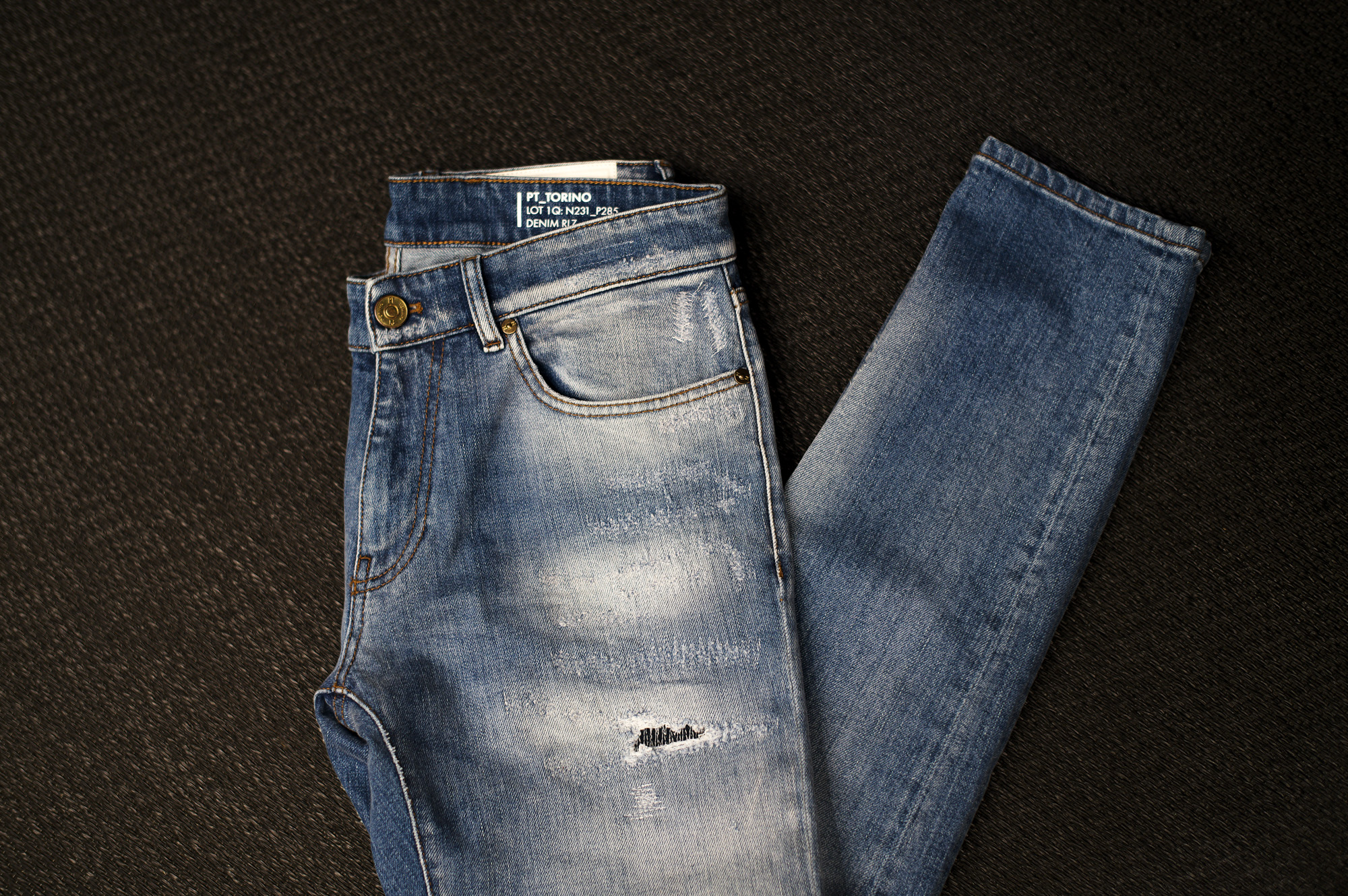 PT TORINO DENIM "ROCK" BLUE CRUSH・MK76 2023秋冬 【ご予約開始】 ピーティートリノデニム ロック ブルークラッシュ デニムパンツ ブルーデニム クラッシュデニム 愛知 名古屋 Alto e Diritto altoediritto アルトエデリット