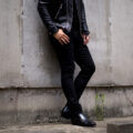 cuervo bopoha (クエルボ ヴァローナ) Sartoria Collection (サルトリア コレクション) Bal (バル) BLACK COMFORT DENIM タイトフィット ストレッチ デニムパンツ BLACK (ブラック) MADE IN JAPAN (日本製)のイメージ