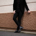 cuervo bopoha (クエルボ ヴァローナ) Sartoria Collection (サルトリア コレクション) Bal (バル) BLACK COMFORT DENIM タイトフィット ストレッチ デニムパンツ BLACK (ブラック) MADE IN JAPAN (日本製)のイメージ