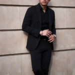 cuervo bopoha (クエルボ ヴァローナ) Sartoria Collection (サルトリア コレクション) Lobb (ロブ) KINETIC COMFORT NYLON ストレッチ ナイロン ジャケット BLACK (ブラック) MADE IN JAPAN (日本製) 2023のイメージ