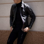 cuervo bopoha (クエルボ ヴァローナ) Satisfaction Leather Collection (サティスファクション レザー コレクション) TOM (トム) LAMB LEATHER (ラムレザー) シングル レザー ジャケット BLACK (ブラック) MADE IN JAPAN (日本製) 2023 【ご予約受付中】のイメージ