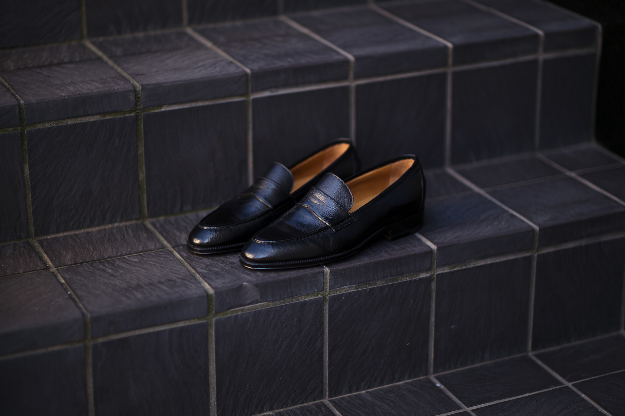 ENZO BONAFE(エンツォボナフェ) 【ART. EB-08】 Coin Loafer コイン ローファー LAMA ラマレザー ドレスシューズ ローファー 【NERO // ブラック】 made in italy (イタリア製)  愛知 名古屋 enzobonafe エンツォボナフェ eb08 ローファー