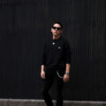 FIXER (フィクサー) FSW-01 One Point Reverse Print Sweatshirt スエットシャツ BLACK (ブラック)のイメージ