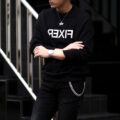 FIXER (フィクサー) FSW-03 Reverse Print Sweatshirt スエットシャツ BLACK (ブラック) 【ご予約開始】【2023.1.20(Fri)～2023.2.05(Sun)】のイメージ