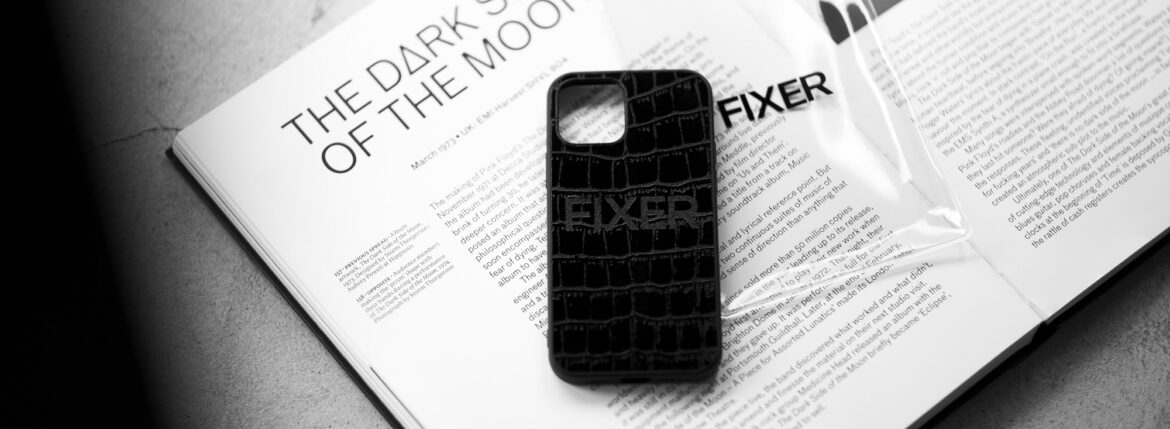 FIXER "iPhone 12Pro Crocodile Case" ALL BLACK フィクサー アイフォンケース 携帯ケース クロコダイルケース 愛知 名古屋 Alto e Diritto altoediritto アルトエデリット