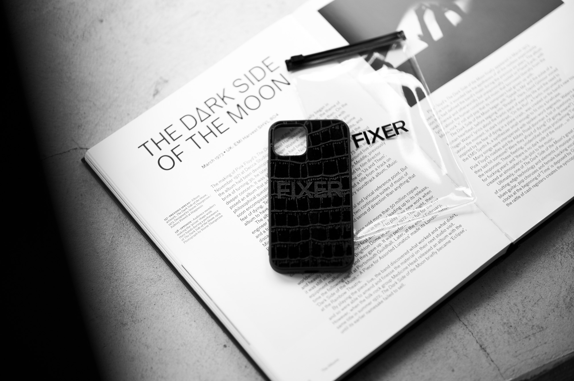 FIXER "iPhone 12Pro Crocodile Case" ALL BLACK フィクサー アイフォンケース 携帯ケース クロコダイルケース 愛知 名古屋 Alto e Diritto altoediritto アルトエデリット