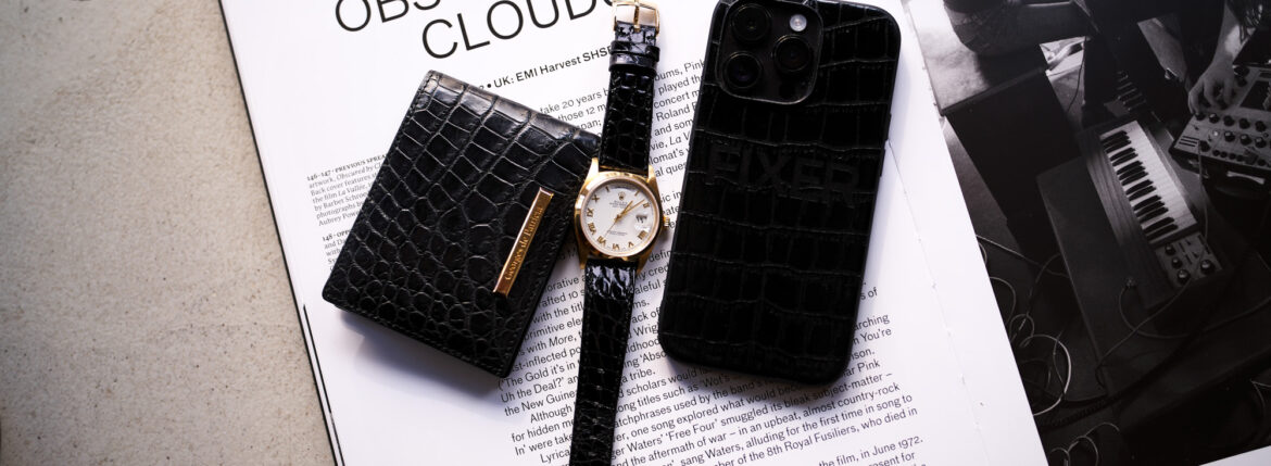 Georges de Patricia "Cloud Crocodile 18K GOLD" × ROLEX DAY-DATE "18028" White Roman Dial " × FIXER "iPhone 14Pro" Crocodile Case ジョルジュドパトリシア クラウドクロコダイル 18Kゴールド ロレックス デイデイト ホワイト ローマ文字 アラビア語 アラビック フィクサー アイフォーンケース クロコダイル 愛知 名古屋 Alto e Diritto altoediritto アルトエデリット