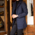 ISAIA(イザイア) CAPPOTTO(カポット) カシミヤ シルク カーコート NAVY(ネイビー) Made in italy (イタリア製) 2023のイメージ