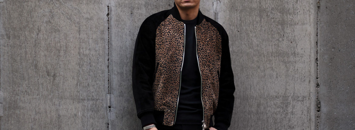 ISAMU KATAYAMA BACKLASH (イサムカタヤマ バックラッシュ) KILLERS PIG SUEDE LEOPARD BLOUSON No.2041-01 (キラーズ ピッグスエード レオパード ブルゾン) ピッグスエード レザーブルゾン BLACK (ブラック) MADE IN JAPAN (日本製) 2023春夏 【入荷しました】【フリー分発売開始】愛知 名古屋 Alto e Diritto altoediritto アルトエデリット