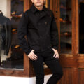 Sealup (シーラップ) 90`S RIDERS JACKET (90`S ライダースジャケット) フレンチミリタリー 90’S ギャバジン ダブルブレストジャケット BLACK (ブラック・36) Made in italy (イタリア製) 2023春夏 【ご予約受付中】のイメージ