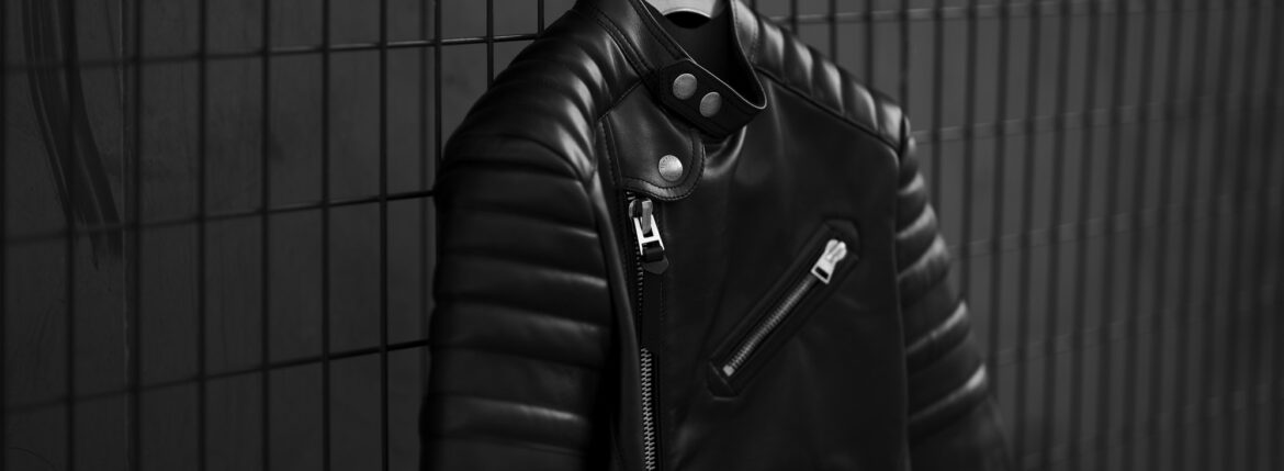 TOM FORD "LEATHER ICON BIKER" 2023SS トムフォード レザー アイコン バイカー) カーフレザー セミダブル ライダース ジャケット BLACK (ブラック) Made in italy (イタリア製) 2023春夏新作 愛知 名古屋 Alto e Diritto altoediritto アルトエデリット