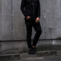 Volturno (ヴォルトゥルノ) Slim Fit Easy Cargo Rib pants スリム ストレッチ カーゴ リブ パンツ BLACK (ブラック) 2023春夏 【ご予約受付中】のイメージ