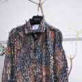 BAGUTTA (バグッタ) BERLINO (ベルリーノ) ジオメトリック ドレスシャツ BLACK (ブラック・691) 2023秋冬 【ご予約受付中】のイメージ
