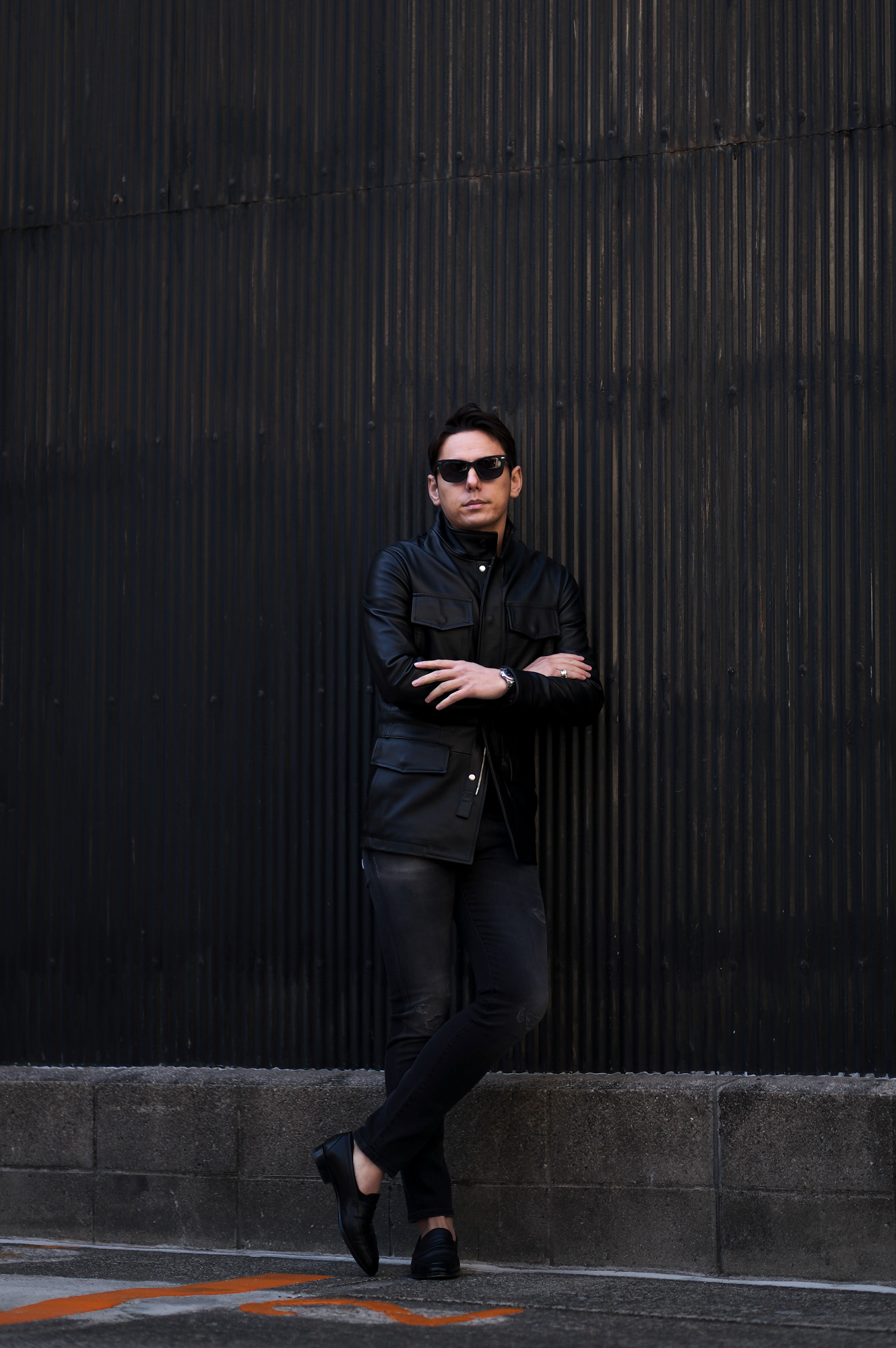 EMMETI (エンメティ) H M65 (アッカ M65) NAPPA CERATA 0.9mm (ナッパチェラータ 0.9mm) ラムレザー フィールド ジャケット NERO (ブラック) Made in italy (イタリア製) 2023春夏新作 【Special Model】愛知 名古屋 Alto e Diritto altoediritto アルトエデリット