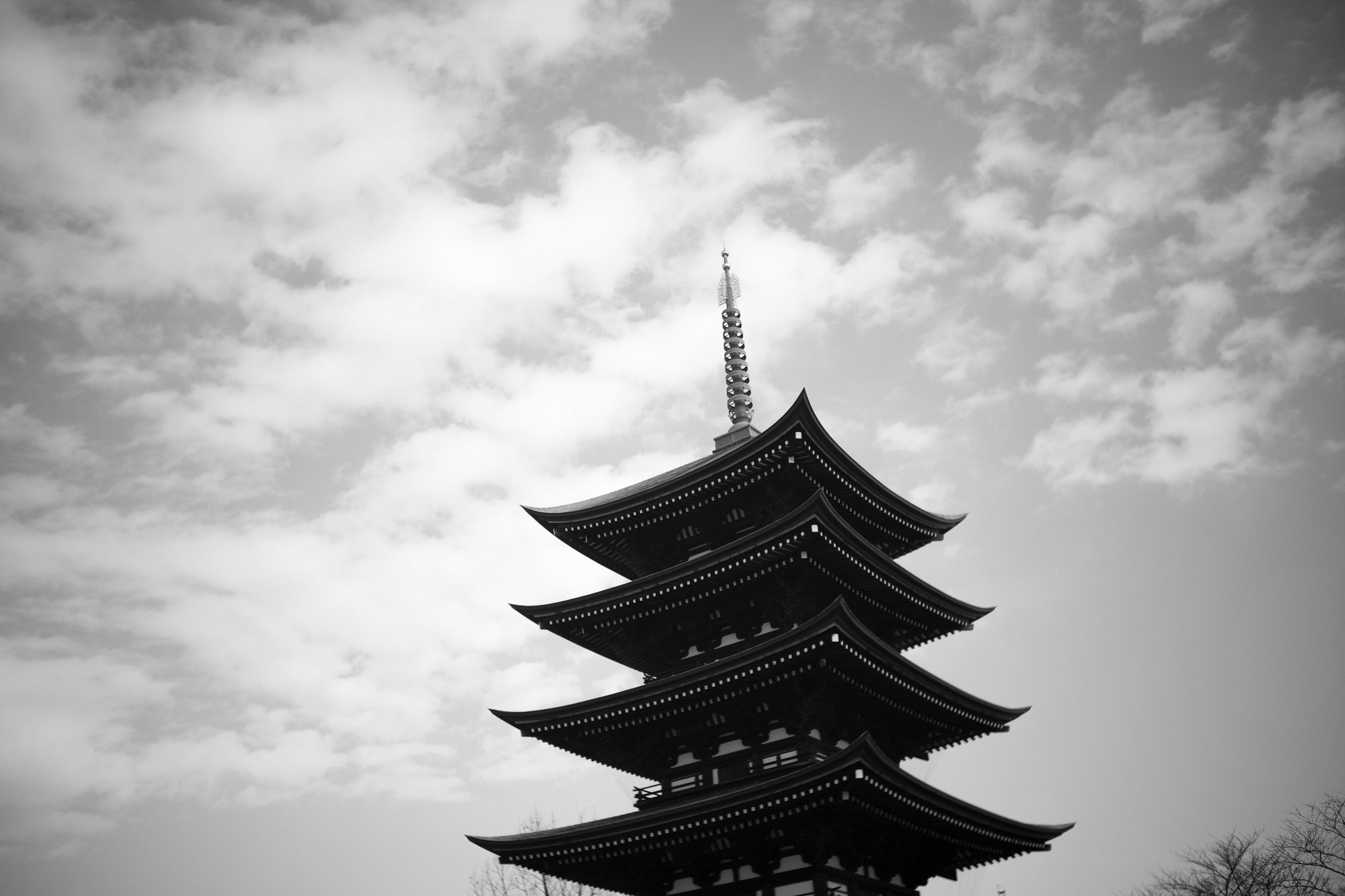 KAKUOZAN NITTAIJI //【LEICA M10-P ASC 100 Edition + Elmar 35mm 1938年製】 覚王山日泰寺　覚王山日泰寺 （かくおうざん にったいじ） は、愛知県名古屋市千種区法王町にある超宗派の寺院である。　愛知県名古屋市千種区法王町1-1　 タイ王国から寄贈された仏舎利（釈迦の遺骨）を安置するために、創建された　「覚王」とは、釈迦の別名。また「日泰」とは、日本とタイ王国を表している。日泰寺には、その真正について考古学的な裏付けがされている仏舎利が納められている上、インドでそのような仏舎利が発掘され、タイ王国を経由して、その一部が日本へと譲られる1900年前後の過程では、真身舎利（真正仏舎利）への信仰や敬いに加え、安置場所などを巡る日本仏教界内の激しい争いもあり、日本国内で大きな話題となったが、現在における日泰寺の知名度は高いものではない　一方、日本仏教界における特別な位置づけを反映し、真宗大谷派、浄土真宗本願寺派、曹洞宗等複数の宗派が合同で設けた超宗派の単立寺院であり、各宗派（現在19宗派が参加）の管長が、三年交代で住職を務めている[新聞 2]。ただし境内北側に設置されている僧堂は、曹洞宗が管轄している。住職は宗派の違うお経を上げることもあるという。真身舎利（真正仏舎利）は、本堂のある境内からやや離れた「奉安塔」の中に安置されている。ただ、一般参拝者の拝観が認められていないことは、自らの遺骨を通じ、人々の修行や功徳に向かう心を支えようとした仏陀の教えに反しているとの指摘もされている境内には真身舎利を日本に寄贈したラーマ5世の像もあり、在日タイ大使は誕生日に参拝するのが習わしになっている。また在日タイ人もしばしば参拝に訪れるという。毎月21日に、境内と約600メートルの参道に日用雑貨、生鮮食品、外食の屋台が100店ほど出店して、多くの人で賑わう。起源と歴史1898年（明治31年） - 仏教開祖釈迦（ゴータマ・シッダルータ）の遺骨、真身舎利が発見される。インドのピプラーワー（英語版）村（仏陀の生まれたカピラヴァストゥの跡という説がある）において、イギリス人ウイリアム・C・ペッペによって水晶製の舎利容器が発掘され、古代文字の解読の結果判明。1899年（明治32年） - 舎利が、英国からシャム国（現在のタイ王国）へ譲渡される。1900年（明治33年） - 舎利が、シャム国国王ラマ五世（ラーマ5世）から日本国民へ贈られた。1904年（明治37年） - 舎利と黄金の釈迦像を奉安するため、覚王山日暹寺（にっせんじ）として創建[新聞 1]。1914年（大正3年） - 伽藍を整備。1949年（昭和24年） - シャム国のタイ王国への改名に合わせて日泰寺に改名。