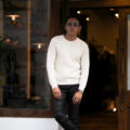 FIXER TOMBOY GOLD LIGHT BLUE // RIVORA Mohair Multi Cable Pull Over WHITE // FIXER FLP-01 STRETCH LAMB LEATHER PANTS // PATEK PHILIPPE Nautilus 5712Rのイメージ