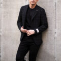BELVEST (ベルベスト) JACKET IN THE BOX (ジャケットインザボックス) Windowpane Check Seersucker ウィンドウペンチェック シアサッカー ジャケット BLACK (ブラック) Made in italy (イタリア製) 2023春夏新作 【入荷しました】【フリー分発売開始】のイメージ