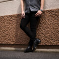 cuervo bopoha (クエルボ ヴァローナ) Sartoria Collection (サルトリア コレクション) Bal (バル) BLACK COMFORT DENIM タイトフィット ストレッチ デニムパンツ BLACK (ブラック) MADE IN JAPAN (日本製)のイメージ