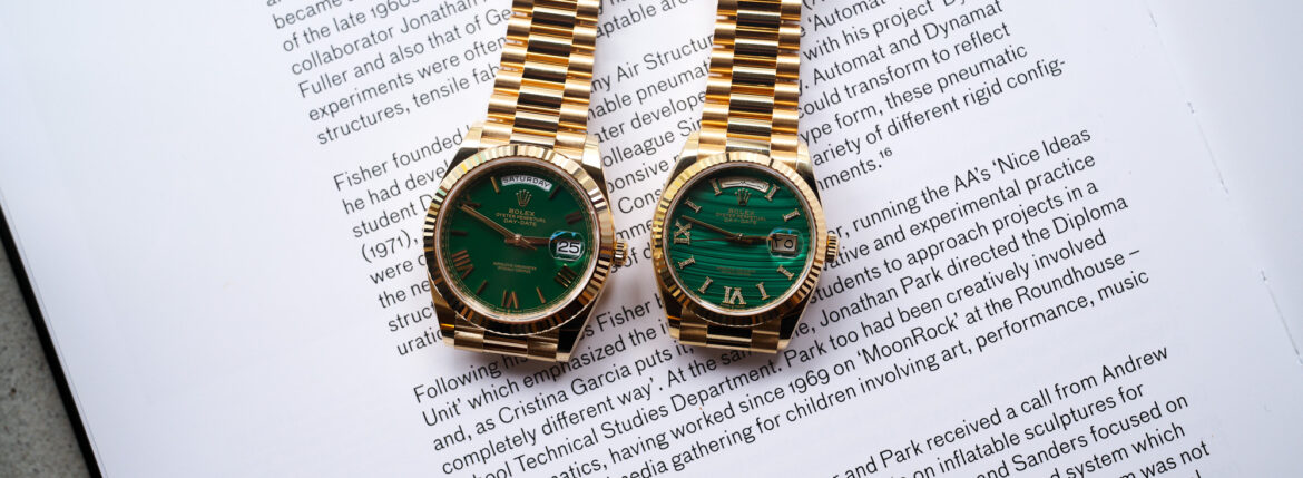 DAY DATE デイデイト 128238 マラカイトダイヤル malachite dial green 228238 イエローゴールドグリーンダイヤル プレジデント ブレスレット デイデイト40 デイデイト36 愛知 名古屋 Alto e Diritto altoediritto アルトエデリット