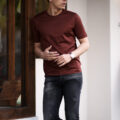 Gran Sasso (グランサッソ) Crew Neck T-shirt (クルーネック Tシャツ) Mercerised Cotton マーセライズドコットン Tシャツ BROWN (ブラウン・181) made in italy (イタリア製) 2023春夏新作 【入荷しました】【フリー分発売開始】のイメージ