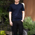 Gran Sasso (グランサッソ) Crew Neck T-shirt (クルーネック Tシャツ) Mercerised Cotton マーセライズドコットン Tシャツ NAVY (ネイビー・598) made in italy (イタリア製) 2023春夏新作 【入荷しました】【フリー分発売開始】のイメージ