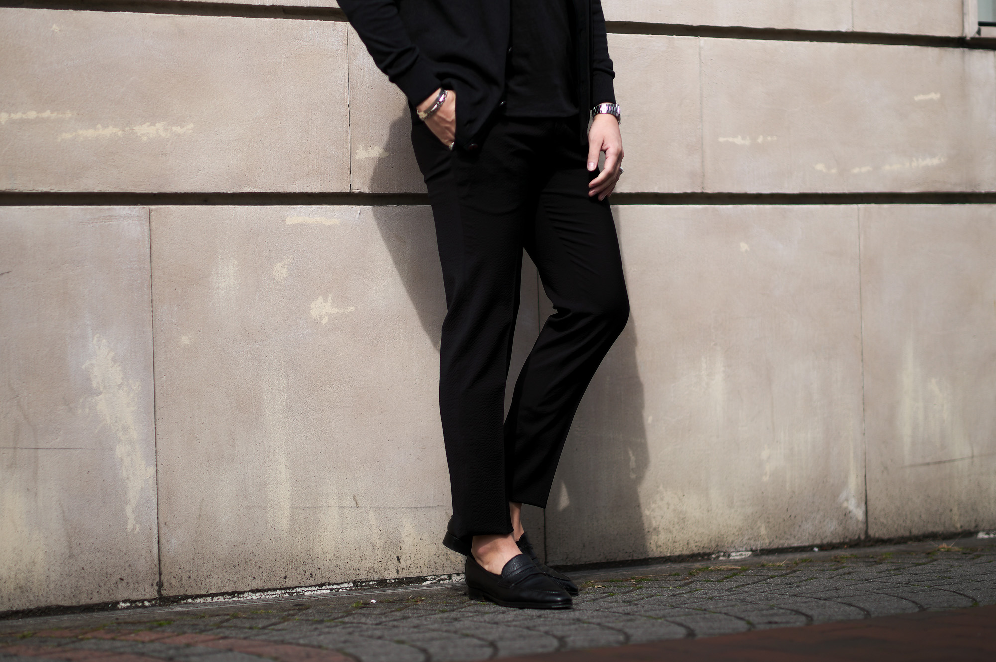 INCOTEX (インコテックス) 35 SLIM FIT (1T035R) TEKNOSARTORIAL ウォッシャブル ナイロンストレッチ スラックス BLACK (ブラック・990) 2023春夏新作 【入荷しました】【フリー分発売開始】愛知 名古屋 Alto e Diritto altoediritto アルトエデリット