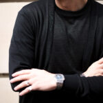 RIVORA "Cotton Paper Line Cardigan" BLACK × RIVORA "Vintage Linen Layered T-Shirts" BLACK リヴォラ コットン ペーパー ライン カーディガン ヴィンテージ リネン レイヤード Tシャツ ブラック・010 愛知 名古屋 Alto e Diritto altoediritto アルトエデリット