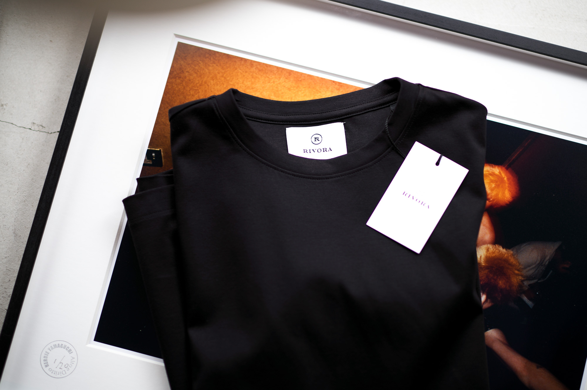 RIVORA (リヴォラ) Extra Fine Cotton T-Shirts エクストラファインコットン Tシャツ BLACK (ブラック・010) MADE IN JAPAN (日本製) 2023春夏新作 愛知 名古屋 Alto e Diritto altoediritto アルトエデリット
