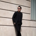 RIVORA × LEON × Alto e Diritto (リヴォラ × レオン × アルトエデリット) Cotton Paper Line Cardigan トリプルコラボ コットン ペーパー ライン カーディガン BLACK (ブラック・010) MADE IN JAPAN (日本製) 2023春夏新作【Special Model】【Triple Collaboration】のイメージ