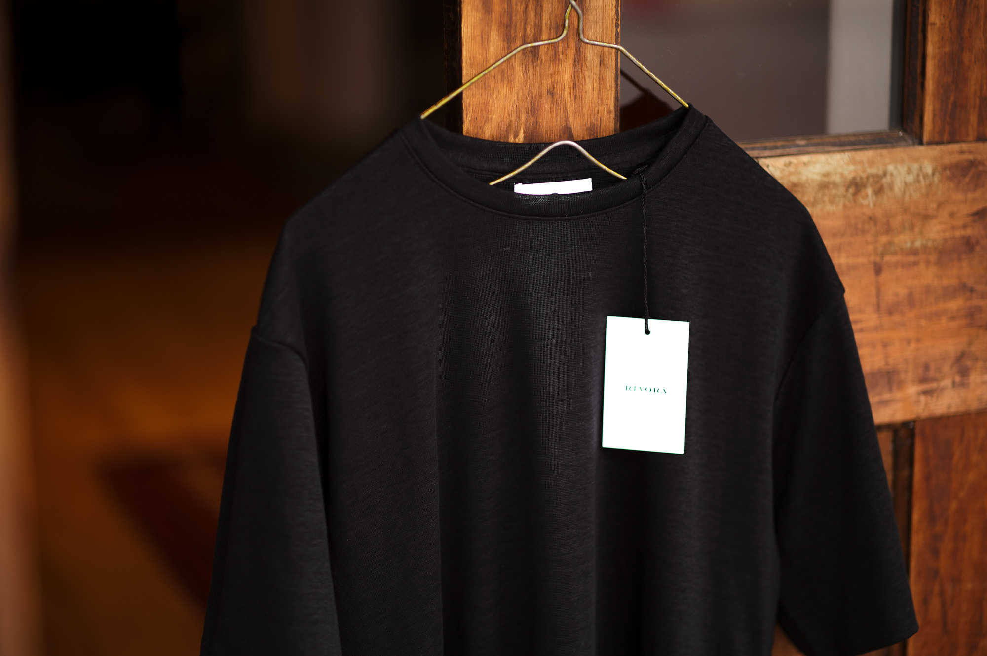 RIVORA (リヴォラ) Vintage Linen Layered T-Shirts ヴィンテージ リネン レイヤード Tシャツ BLACK (ブラック・010) MADE IN JAPAN (日本製) 2023 春夏新作  【入荷しました】【フリー分発売開始】愛知 名古屋 Alto e Diritto altoediritto アルトエデリット
