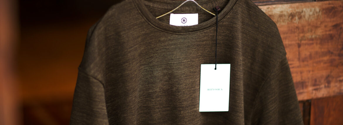 RIVORA (リヴォラ) Vintage Linen Layered T-Shirts ヴィンテージ リネン レイヤード Tシャツ BROWN (ブラウン・080) MADE IN JAPAN (日本製) 2023 春夏新作 【入荷しました】【フリー分発売開始】愛知 名古屋 Alto e Diritto altoediritto アルトエデリット