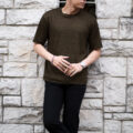 RIVORA (リヴォラ) Vintage Linen Layered T-Shirts ヴィンテージ リネン レイヤード Tシャツ BROWN (ブラウン・080) MADE IN JAPAN (日本製) 2023 春夏新作のイメージ