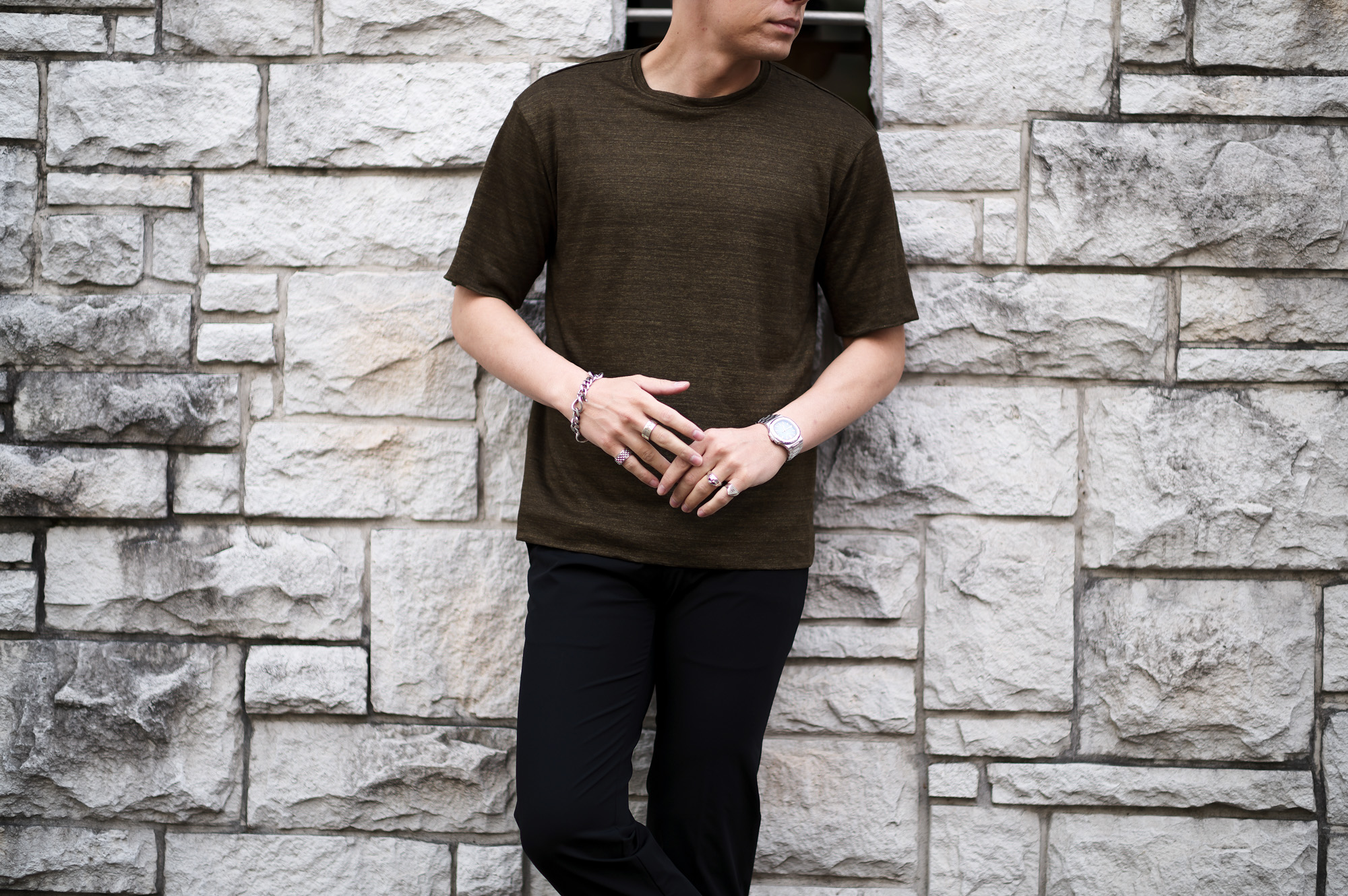 RIVORA (リヴォラ) Vintage Linen Layered T-Shirts ヴィンテージ リネン レイヤード Tシャツ BROWN (ブラウン・080) MADE IN JAPAN (日本製) 2023 春夏新作  【入荷しました】【フリー分発売開始】愛知 名古屋 Alto e Diritto altoediritto アルトエデリット