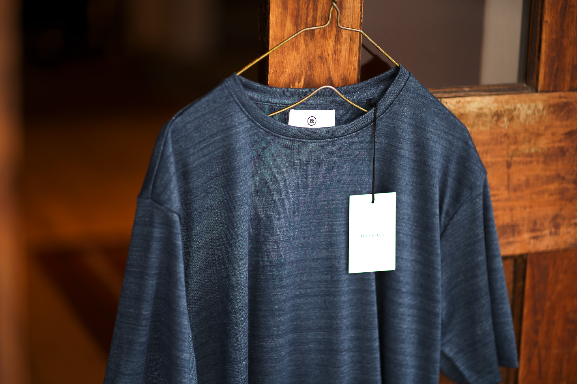 RIVORA (リヴォラ) Vintage Linen Layered T-Shirts ヴィンテージ リネン レイヤード Tシャツ INDIGO (インディゴ・051) MADE IN JAPAN (日本製) 2023 春夏新作  【入荷しました】【フリー分発売開始】愛知 名古屋 Alto e Diritto altoediritto アルトエデリット