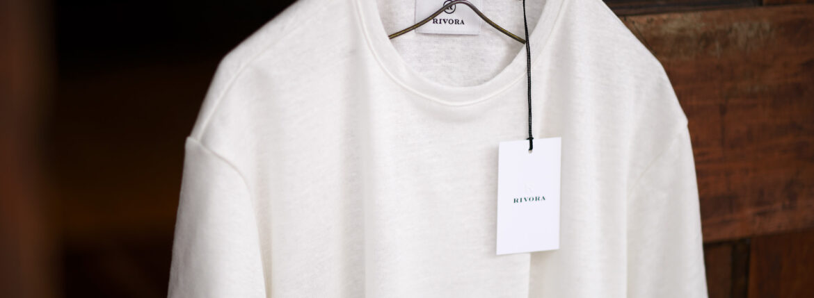 RIVORA (リヴォラ) Vintage Linen Layered T-Shirts ヴィンテージ リネン レイヤード Tシャツ WHITE (ホワイト・030) MADE IN JAPAN (日本製) 2023 春夏新作 【入荷しました】【フリー分発売開始】愛知 名古屋 Alto e Diritto altoediritto アルトエデリット