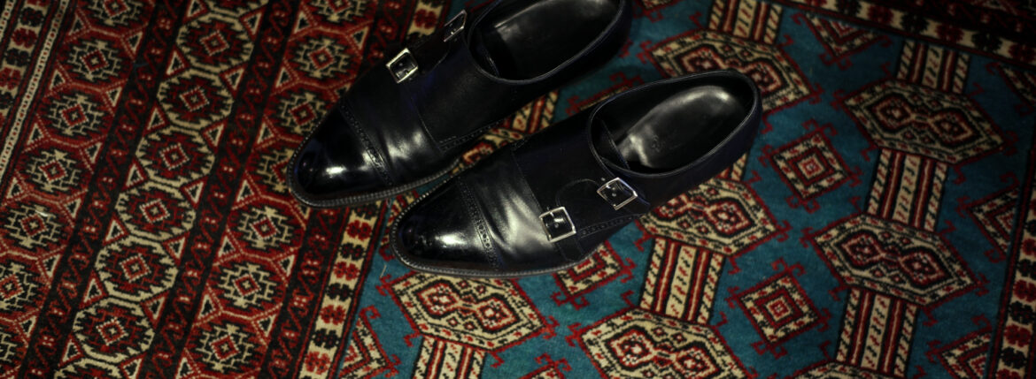 Yohei Fukuda Double Monk Strap Black Calf Black ヨウヘイフクダ ダブルモンクストラップシューズ ブラック MTO 愛知 名古屋 Alto e Diritto altoediritto アルトエデリット