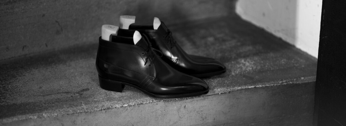 Yohei Fukuda MTO Chukka Boot Black Calf Black 2023 ヨウヘイフクダ チャッカブーツ ブラックカーフ ブラック レザーブーツ 愛知 名古屋 Alto e Diritto altoediritto アルトエデリット