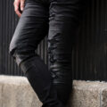 cuervo bopoha (クエルボ ヴァローナ) Sartoria Collection (サルトリア コレクション) Bal (バル) 9oz BLACK COMFORT DENIM ダメージウォッシュ タイトフィット ストレッチ クラッシュデニム パンツ BLACK (ブラック・68)　MADE IN JAPAN (日本製) 2023春夏新作 【ご予約受付中】のイメージ