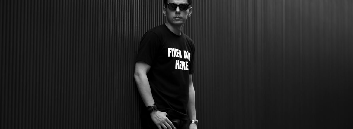 FIXER FTS-05 FIXER ARE HERE BLACK フィクサー Tシャツ ブラック フィクサーはここにいる YOU ARE HERE あなたはここにいる 愛知 名古屋 Alto e Diritto altoediritto アルトエデリット