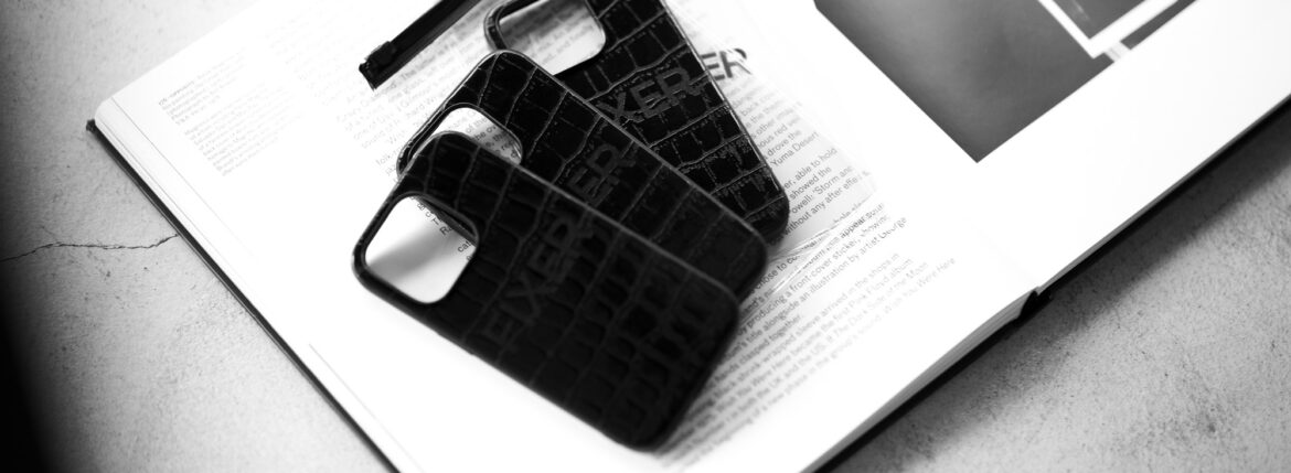 FIXER "iPhone 14Pro Crocodile Case" ALL BLACK フィクサー アイフォンケース 携帯ケース クロコダイルケース 愛知 名古屋 Alto e Diritto altoediritto アルトエデリット