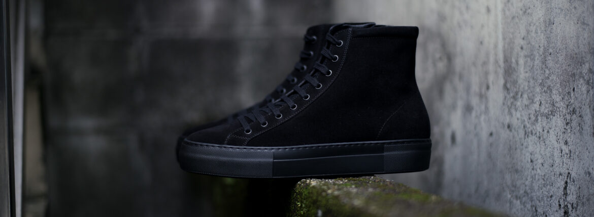 PELLICO SUNNY (ペリーコサニー) PM23 M029 VELEVEX SUEDE HIGH CUT LEATHER SNEAKER ハイカット ジップアップ スエード スニーカー NERO (ブラックスエード) 2023秋冬【Special Model】【Alto e Diritto 別注】【ご予約開始】愛知 名古屋 Alto e Diritto altoediritto アルトエデリット