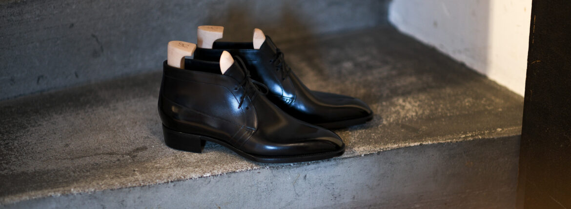 Yohei Fukuda MTO Chukka Boot Black Calf Black 2023 ヨウヘイフクダ チャッカブーツ ブラックカーフ ブラック レザーブーツ 愛知 名古屋 Alto e Diritto altoediritto アルトエデリット