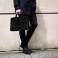 ACATE × cuervo bopoha (アカーテ × クエルボ ヴァローナ) KARIF (カリフ) Calf Suede (カーフスエード) スウェード レザー トートバッグ レザーバッグ NERO(ネロ) MADE IN ITALY (イタリア製) 2023 【Special Model】のイメージ