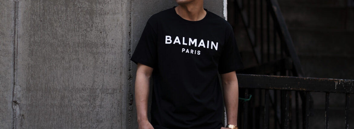 BALMAIN（バルマン）PRINTED T-SHIRT (プリンテッド Tシャツ) ロゴプリント Tシャツ NOIR (ブラック) 2023春夏新作 【入荷しました】【フリー分発売開始】愛知 名古屋 Alto e Diritto altoediritto アルトエデリット