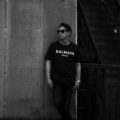 BALMAIN “PRINTED T-SHIRT” LOGO PRINT NOIR 2023SSのイメージ