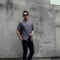ISAIA (イザイア) MADDER SILK SHIRT (マダーシルクシャツ) “100% SILK” MADDER SILK (マダーシルク) ペイズリーシャツ GRAY×BLACK (グレー×ブラック・970) Made in italy (イタリア製) 2023春夏新作のイメージ