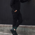 Volturno (ヴォルトゥルノ) Brushed Back Slim Fit Easy Cargo Rib Pants ブラッシュバック スリムフィット イージー カーゴ リブ パンツ BLACK (ブラック) 2023秋冬 【ご予約受付中】のイメージ