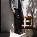 cuervo bopoha (クエルボ ヴァローナ) Sartoria Collection (サルトリア コレクション) Bal (バル) 9oz BLACK COMFORT DENIM ダメージウォッシュ タイトフィット ストレッチ デニム パンツ BLACK (ブラック・72) MADE IN JAPAN (日本製) 2023春夏新作 【入荷しました】【フリー分発売開始】のイメージ